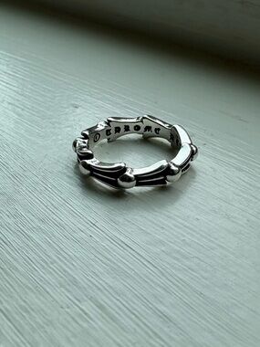 Vintage Silver Tone Pinky Ring - Y2K / Edgy Unisex Style